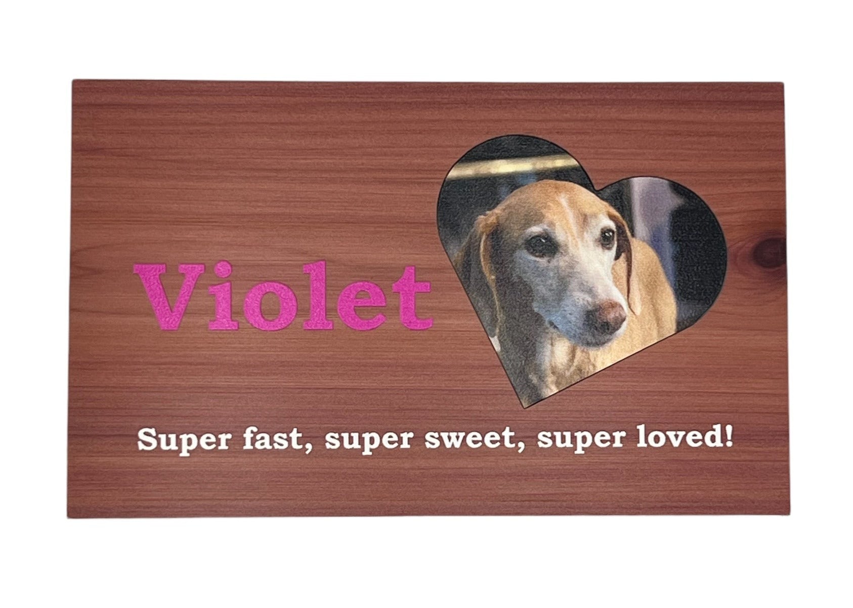 Pet Urn overhead view heart shape